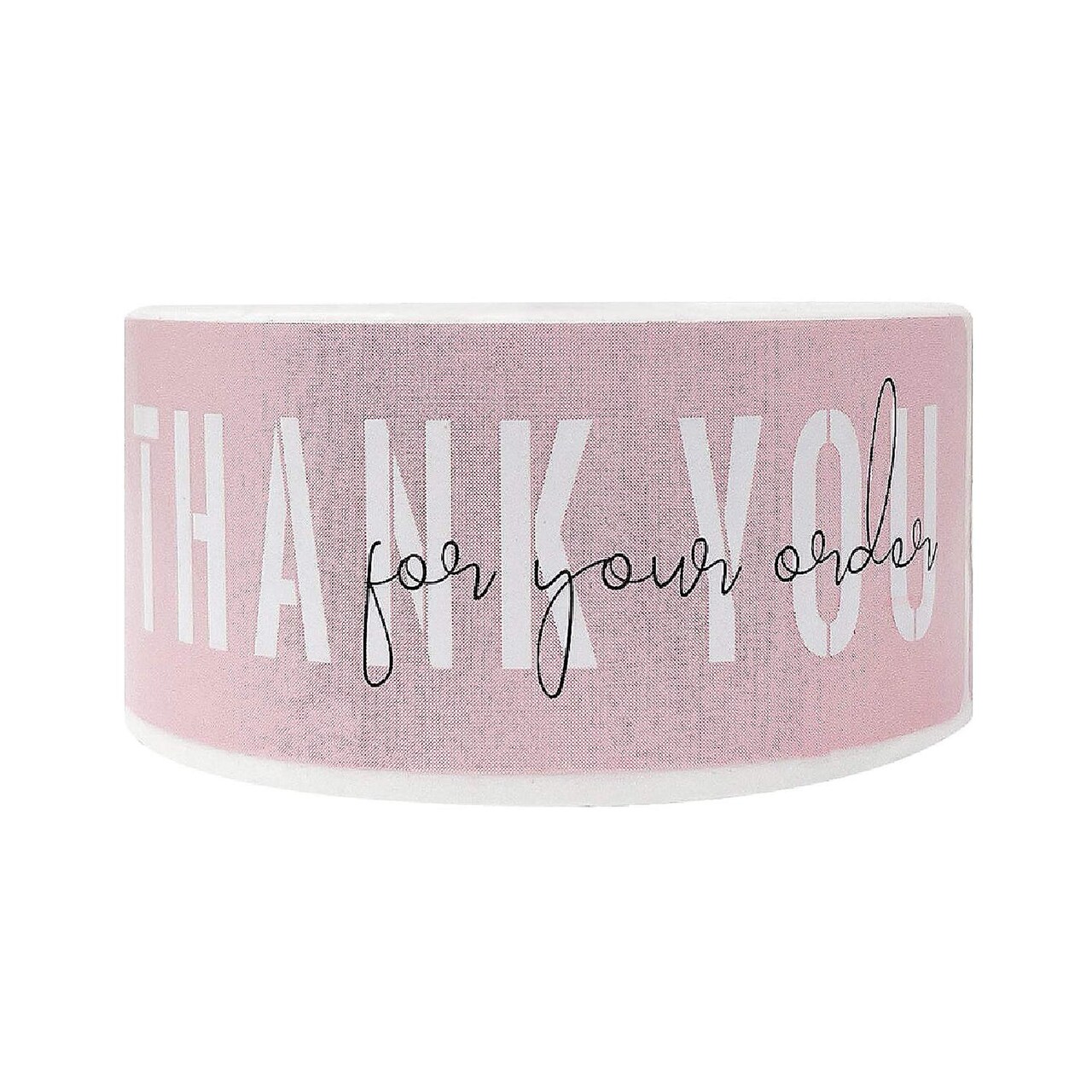 120 Pieces Wrapables Blush Thank You Stickers Roll 3x1 Inch